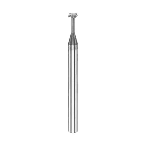 Image of HARFINGTON T Slot End Mill Milling Cutter 4mm Cutting 1mm Depth 4mm Shank Solid Carbide 4 Flutes for Aluminum Copper Zinc Alloy