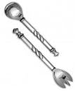 Mazali Calligraphy Sugar Spoon, Silver