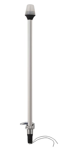 Lumière tout horizon Attwood 7100 A7 avec base amovible 61 cm pour bateau