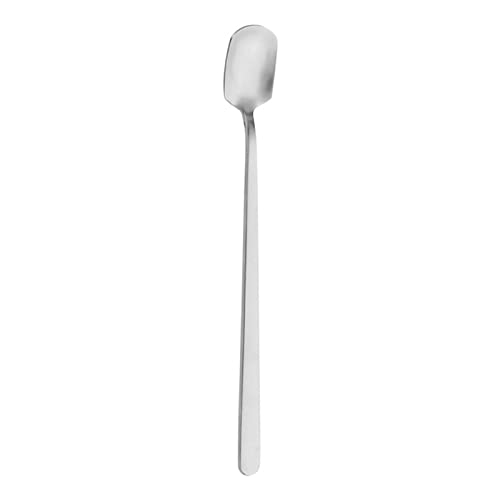 Coffee Dessert Spoon Metal Steel Stirring Spoons Square Head Teaspoon for Restaurant, Home, Party
