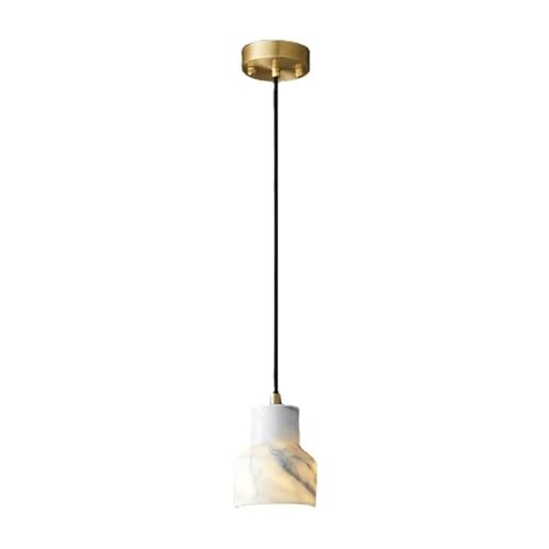 Pendentif blanc dolomite Magnolia éclair moderne Copper Complet lustre salon