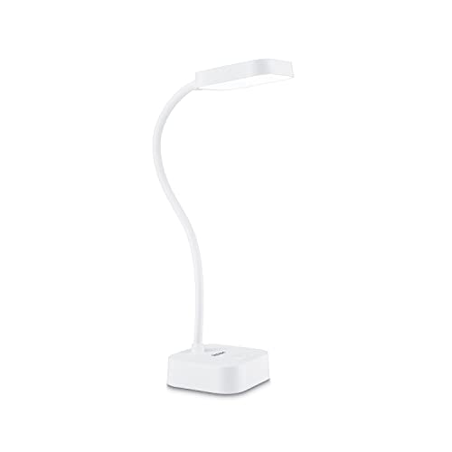 Philips LED Lampada da Tavolo Rock, Dimmerabile, Batteria da 1000mA, 5000K, 5W, Bianco