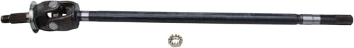 Image of Detroit Axle - Front U-Joint Axles for 2003 2004 2005 2006 2007 2008 Dodge Ram 2500 3500, Axle with U-Joint Assembly Replacement [9.25 inch 33 Spline Through Wheel with 1485 U-Joint]