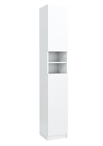 meble masztalerz Colonne Salle de Bain à 2 Portes Blanc 180x30x31 cm - Meuble Salle de Bain - Moderne Armoire - Meuble Colonne Rangement