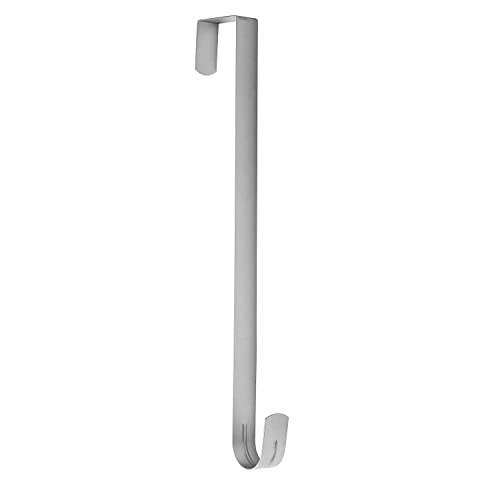 Sattiyrch 15" Wreath Hanger for Front Door,Sturdy Steel Wreath Door Hanger,Over The Door Hanger Hook (Silver,1)