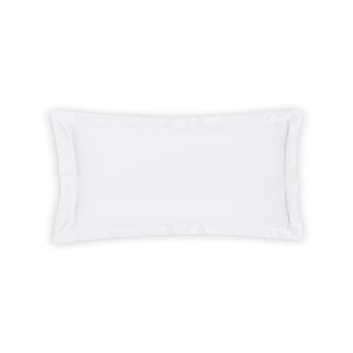 Magano® Juego de Ropa de Cama de Lujo – Bambú & Algodón Satén – 400 TC (Blanco, 40 x 80 cm)