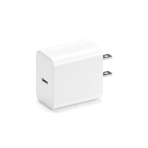 USB C Charger Block for Apple iPhone Air 17 16 15 14 13 12 11 Pro Max 20W USBC Fast Charging Cube Plug Brick for Apple Watch iPhone iPad Airpods and More 1Pack 1C USB-C Power Adapter White