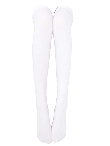 Pursuestar Cotton Casual Sandal Split V Two Toe Tabi Flip Flops Boot Socks 68cm Long Over Knee High Stockings