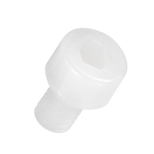 Image of 100pcs Socket Head Cap Screws - [M4-0.7 x 6mm] Nylon Hexagon Socket Head Cap Screw Plastic Allen Bolts for Device Fixing Mould Manufacturing Use, White