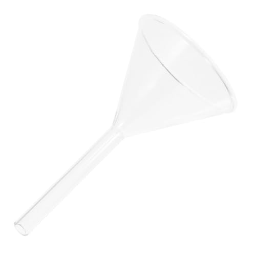 PRETYZOOM Funnel Experiment Portable Strainer Short Liquid Scientific Transfer Fill Supply Chemistry Lab 75mm Mouth Student Classroom Bottle Chemical Wide Stem Glass Transparent