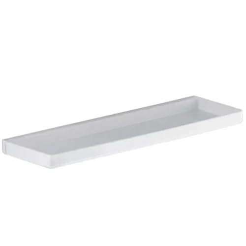 EffeDecor Mensola da Bagno a Parete in Resina Termoplastica Bianco Mensola Porta Oggetti da Muro 44,5x12x2,6 cm Portata massima 6,5 Kg