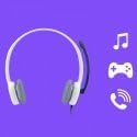 Logitech H150 Cuffie Cablate per Computer, Stereo con Microfono Girevole e Cancellazione Rumore, Doppio Jack Audio da 3.5 mm - 4