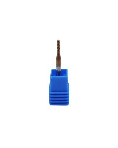 Image of 1 /16 inch Carbide Ball Nose End Mills, TISIN Coated, 4 Flute, End Mill Bits for Alloy Steels and Hardened Steels, 1 /8 inch Shank Diameter- 5pcs