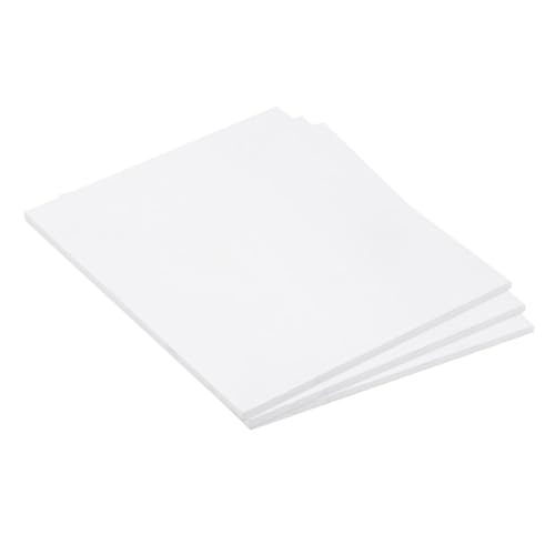 Image of Expanded PVC Plastic Sheet 1 /4 inch Thick, 5 inchx7 inch Lightweight Rigid Foam Sheet, [for Crafts Signage Displays Digital Screen Printing] - White / 3 Pcs