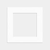 Alison Kingsgate White Picture Mounts for Aperture – Precision Cut Cardboard Photo Mounts – Ideal for Posters, Prints & Certificates (White, 80X80CM (50X50CM))