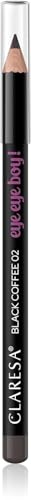 Claresa Kajal Eye Boy 02 Black Coffee Pencil, 1,15 g, lápiz Kajal marrón oscuro, lápiz de ojos cremoso duradero para líneas precisas y ojos ahumados (marrón)