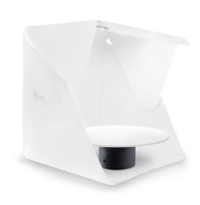 Pivo Lightbox 25 cm Portable Foldable Professional Product Lightbox Studio Full Set Tent Kit with 360° Turntable, Color Backdrops, and Dimmer Control