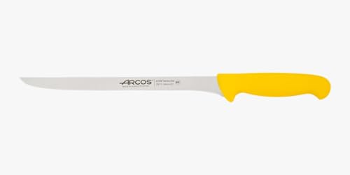 Arcos Jamonmesser Flexibel - Edelstahlklinge 240 mm - Präziser Schnitt, Langlebig - Gelber Polypropylen-Griff - Serie 2900