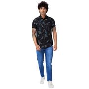 Image of Spykar Men's Regular Fit N /A Half Sleeve Printed Casual Shirts