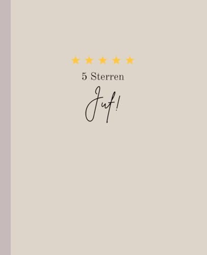 5 Sterren Juf Notitieboek, Dagboek Beige, 110 pagina's, gelinieerd