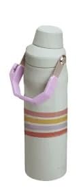 Image of Stanley Varsity IceFlow Aerolight Fast Flow Water Bottle 24 oz | Angled Spout Lid | Lightweight and Leakproof for Travel and Sports | Insulated Stainless Steel | BPA-Free (Cream Lilac Stripe)