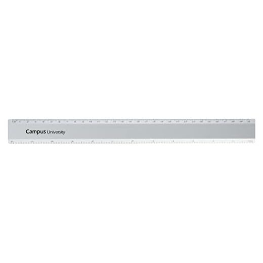 Campus University HL8603-30 - Regla de aluminio, 30 cm