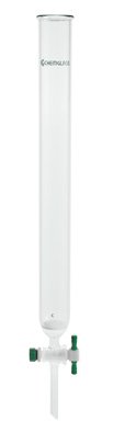 Chemglass CG-1187-21 Series CG-1187 Chromatography Column with 2 mm PTFE Stopcock and Coarse Fritted Disc, 2.00" ID, 24" Length