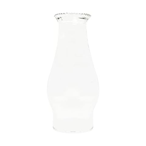 KOLIT Height 12" Vintage Oil Lamps for Indoor Use with Clear Glass Lampshade Includes 1 Roll of Cotton Wick, 6 Foot per Roll, Kerosene Lantern with Metal Bracket (Color : Chimney) Cover
