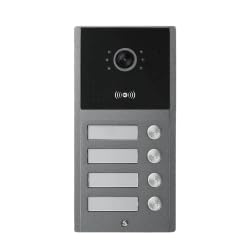 Visiophone pour immeuble 4 Boutons avec Lecteur de Badge RFID intégré