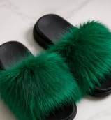 Image of Prokart Soft Faux Fur Fabric Cloth - 60 Inch Wide Pana | Fur Fabric Decorative Cloth for Crafting Soft Toys, Fancy Dress, Baby Photoshoot, Wedding Mandap & Party Decor (Green, 3 Mtr)