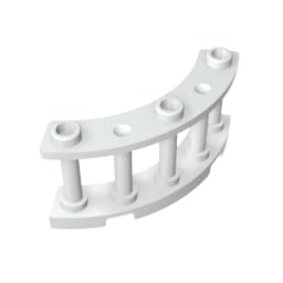 21229 Ornaments Fence Spindled 4x4x2 Quarter Round with 3 Studs, 50 PCS — image 1