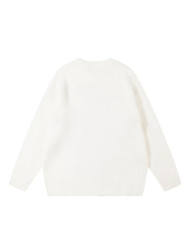 Perbai Mens Y2K Star Sweater Chunky Colorblock Crewneck Long Sleeve Oversized Knit Jumper Top2