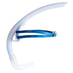 FINIS Stability Swimmers Snorkel - Bracketless - Center-Mount Swim Training Snorkel - Adjustable Fit - Silicone Mouthpiece - Glacier