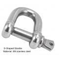 D Shaped Anchor Shackle Screw Pin Anchor Shackle Stainless Steel Mini D Shaped Bow Shackle for Paracord Jewelry Marine Tackle Chains Outdoor Camping Survival Rope (M5)