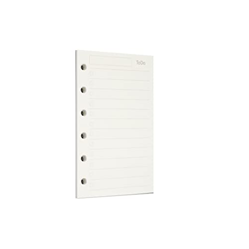 Image of Zelten Loose Leaf Punched Paper Refills Paper for 6 Hole Binder Personal Organizer Diary Notebook Refillable Planner (Todo,A7 /6 Hole)