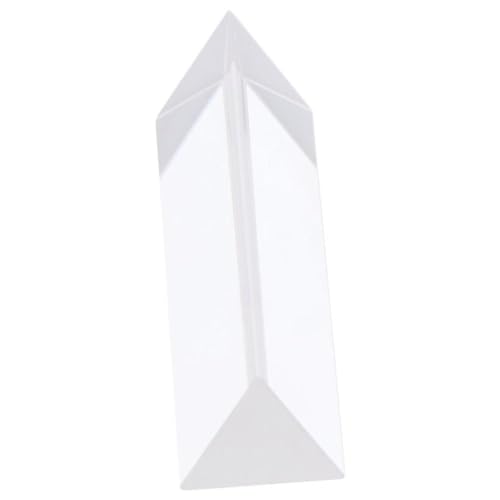 Image of 3pcs Clear Triangular Prism,Crystal Optical Glass Triangular Prism Triple Prism,Optical Prisms Glass for Teaching Light Spectrum Physics and Photography Props