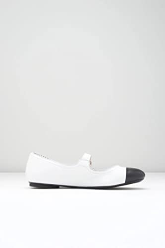 Bloch Women's Cassiopeia Ballet Flat, White/Black, 9.5 | Image 2