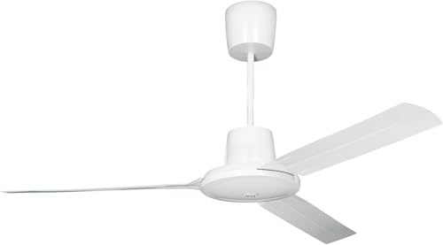Vortice Nordik Evolution R- Ventilatore da Soffitto Silenzioso, 3 Pale in Acciaio, Rotazione Reversibile, Ventilatore Aria Fredda Velocità Regolabile, Predisposizione Kit Luce, Telecomando Non Incluso