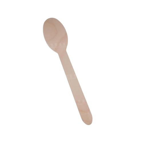 PrakRtyA: Disposable Wooden Spoons | Party Picnic, Weddings and multipurposes Ice Cream, Dessert, Parties, Dinners, Catering Services, Gatherings (6.3 Inch -25 pcs Set)