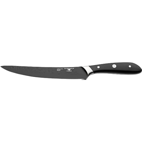 Rockingham Forge Ashwood Black Schwarz 8” Tranchiermesser - Gehämmerte Klinge und Griff aus ABS Kunststoff Cover