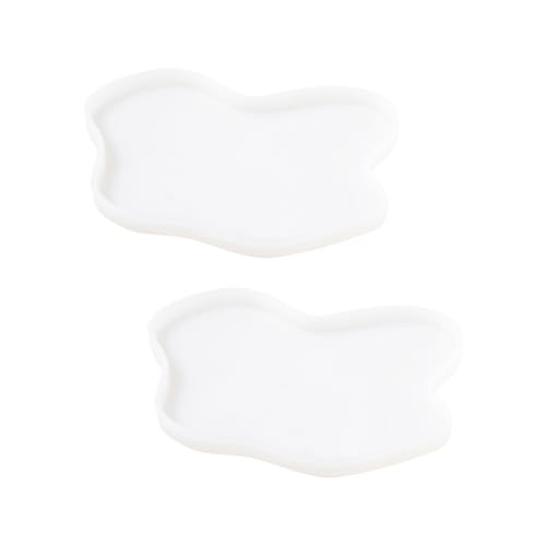 STOBAZA - STOBAZA 2 pièces Moule Résine Coaster DIY Moulage Époxy Facile à Démouler Modèle Moyen pour Créations Personnalisées Tapis Décorations Réutilisable et Nettoyable