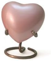 Generic Mini Cremation Urn with Stand - Small Urn for Ashes Adult - Heart Urn for Human Ashes - Honor Your Loved One with Box Heart Shaped Urn for Men & Women (Pink/Heart Shape)