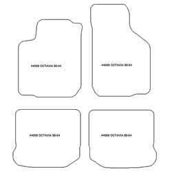 MTM Tappetini per Skoda Octavia II/III Wagon & Scout 2004-02.2013 su Misura Sagomati come Originali, Battitacco in Moquette, Bordo Antiscivolo, cod. One 3246
