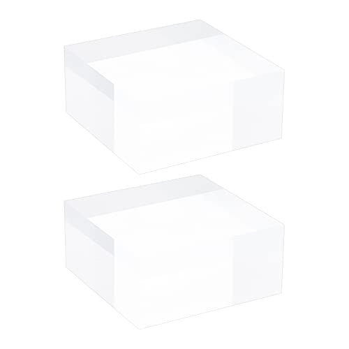 OLYCRAFT 1' H X 2' W X 2' D Cube Acrylique Transparent Lot de 2 Blocs D'Affichage Carré en Acrylique Poli Base D'Affichage Carrée en Acrylique Transparent à Bord Poli pour Présentoirs