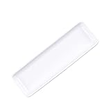 VALICLUD Sushi Platte Längliches Serviertablett für Snacks und Sushi Umweltfreundliches Geschirr für Hause Hotel und Restaurant Weiß