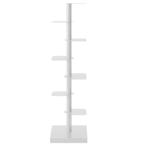 Estantería de Metal con Columna Vertebral, de 5 a 8 Niveles, Invisible, de pie, de Esquina, Multiusos, para el hogar y la Oficina (8 Niveles)