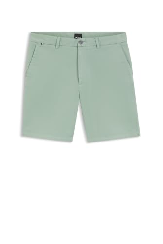 BOSS Modern-fit Shorts Aus Überfärbtem Elastischem Baumwoll-Twill