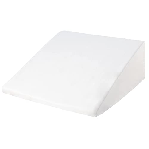 CirclesHome Wedge Pillow Cover 100% Cotton, Zippered Wedge Pillow Case Protector, Soft, Hypoallergenic & Breathable - 25x26x10”