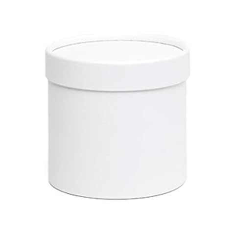 LLLucky Gift Box with Lids for Present Cardboard Flower Gift Boxes Cylindrical Packaging White Cover