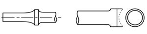 Chicago Pneumatic Tool LLC A046089 1/4" Rivet Punch .401 Shank with Concave End